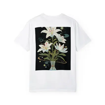 White Lily Bouquet Dark Mystical Art