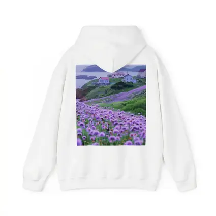 Purple Wildflowers Coastal Village Ocean View