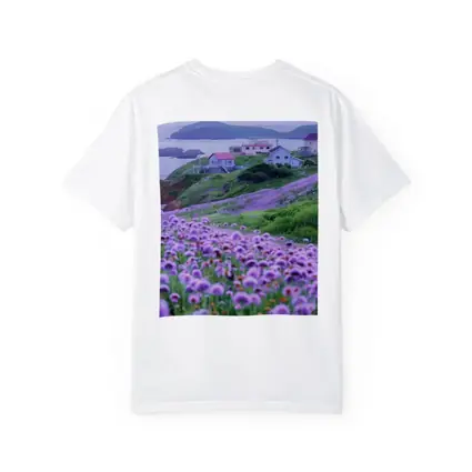 Purple Wildflowers Coastal Village Ocean View