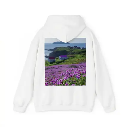 Purple Wildflowers Coastal Village Ocean View