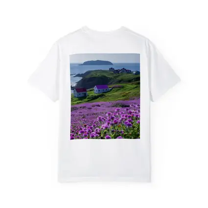 Purple Wildflowers Coastal Village Ocean View