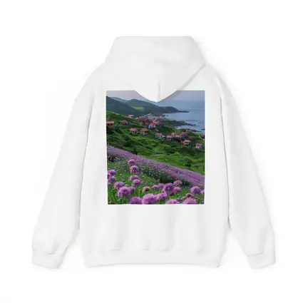 Purple Allium Flowers Coastal Village Green Hills