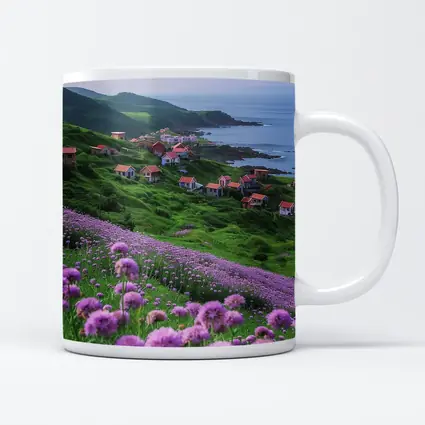 Purple Allium Flowers Coastal Village Green Hills