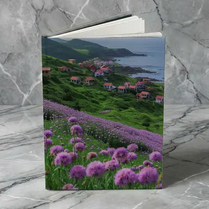 Purple Allium Flowers Coastal Village Green Hills
