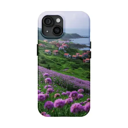 Purple Allium Flowers Coastal Village Green Hills