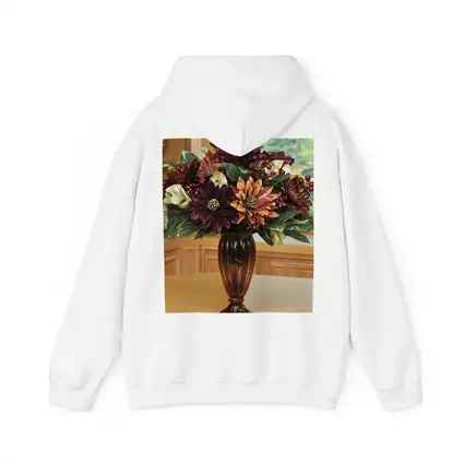 Deep Burgundy Dahlia Floral Arrangement Brown Vase
