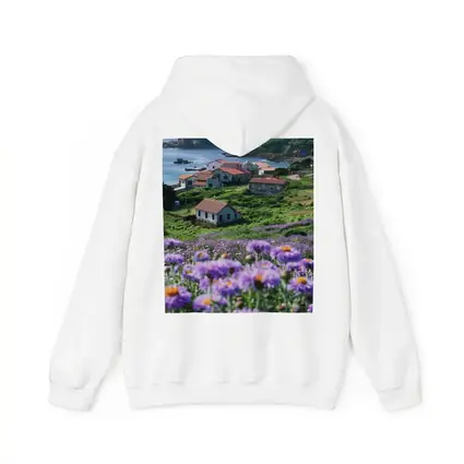 Purple Wildflowers Coastal Village Ocean View