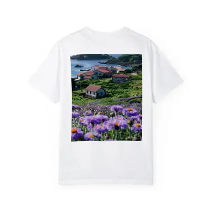 Purple Wildflowers Coastal Village Ocean View
