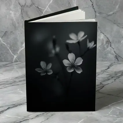 Dark Moody Black White Wildflowers Close Up