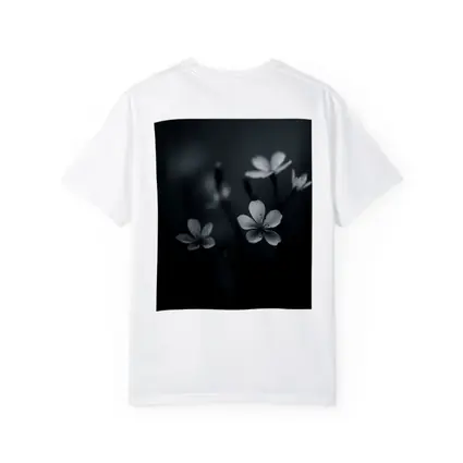 Dark Moody Black White Wildflowers Close Up