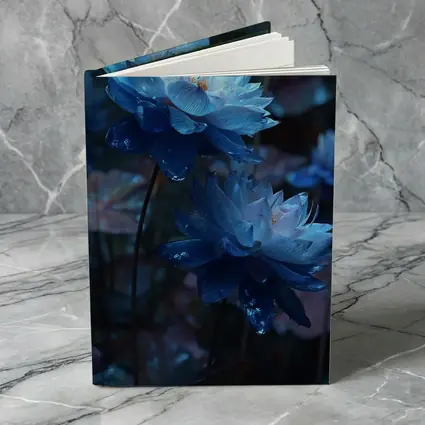 Blue Lotus Flowers Dark Moody Floral