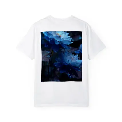 Blue Lotus Flowers Dark Moody Floral