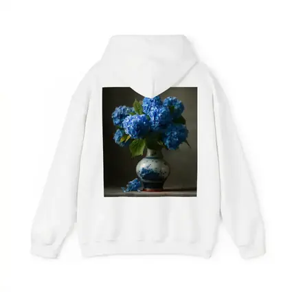 Blue Hydrangeas in Delft Porcelain Vase