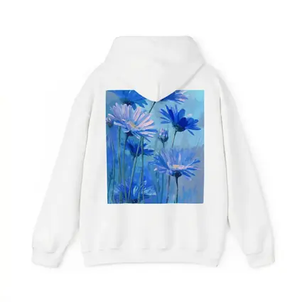 Blue Daisy Flowers Oil Painting Art