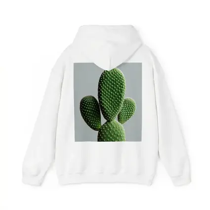Prickly Pear Cactus on Gray Background