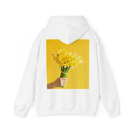 Yellow Daffodils Bouquet On Yellow Background