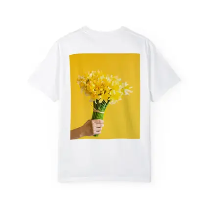 Yellow Daffodils Bouquet On Yellow Background
