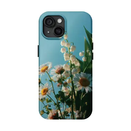 Daisies And Lily Of The Valley Blue Sky