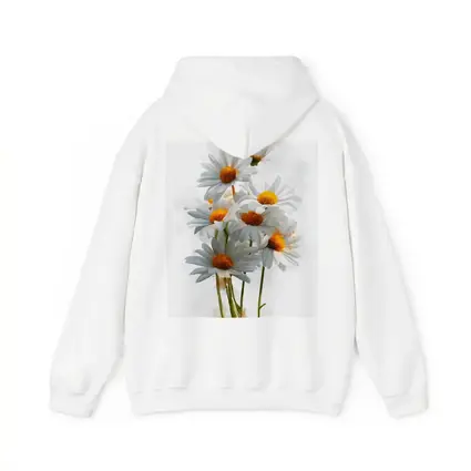 White Daisy Bouquet Watercolor Art White Background