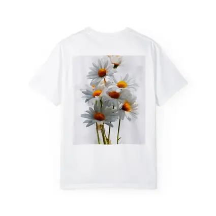 White Daisy Bouquet Watercolor Art White Background