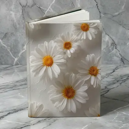 White Daisies Scattered On Textured Background