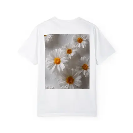 White Daisies Scattered On Textured Background