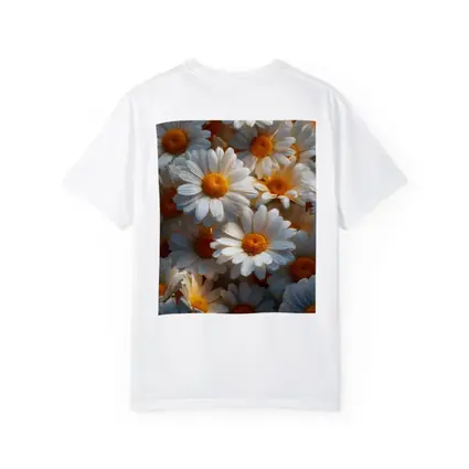 White Daisy Flowers Golden Centers Close Up