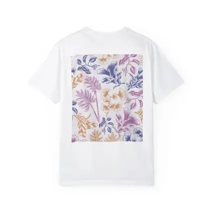 Tropical Floral Pattern Pastel Pink Purple