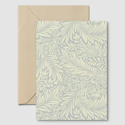 Botanical Leaf Floral Pattern Soft Blue