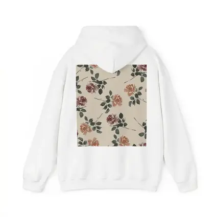 Watercolor Roses Pattern Beige Floral Background