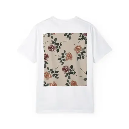 Watercolor Roses Pattern Beige Floral Background