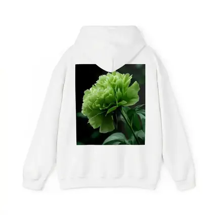 Green Peony Flower Dark Botanical Background