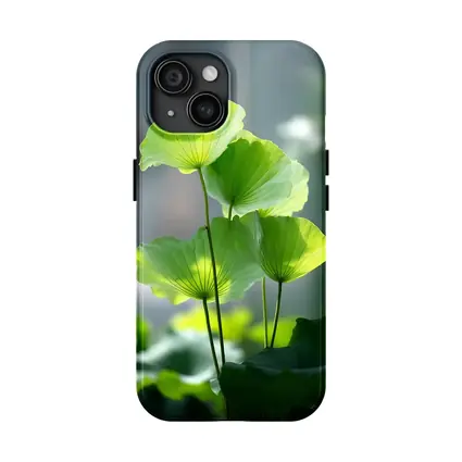Lotus Leaves Green Light Soft Background