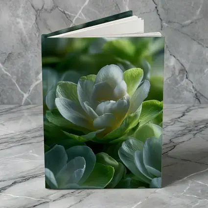 White Green Freesia Flowers Close Up