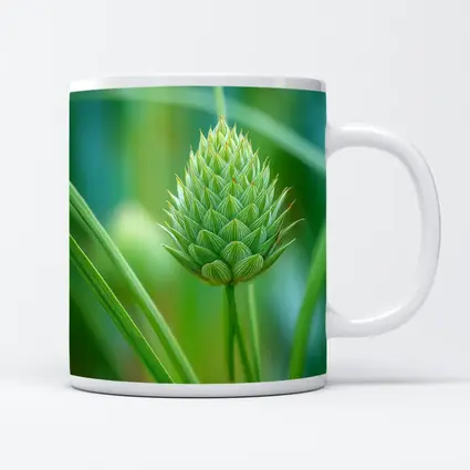 Green Allium Bud Soft Bokeh Background