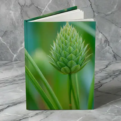 Green Allium Bud Soft Bokeh Background