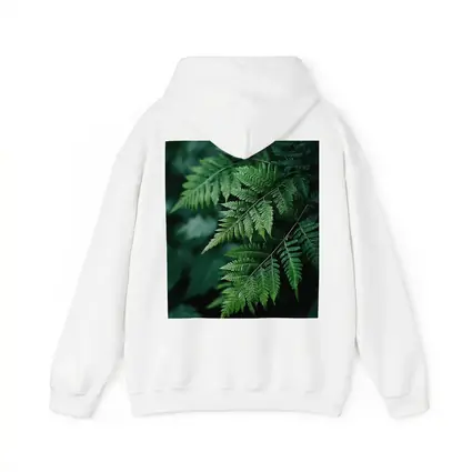 Green Fern Leaves Dark Forest Background