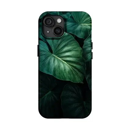 Dark Green Tropical Elephant Ear Leaves