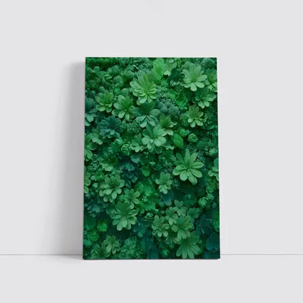 Dense Green Floral Wall Art Nature