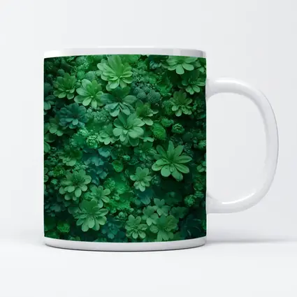 Dense Green Floral Wall Art Nature