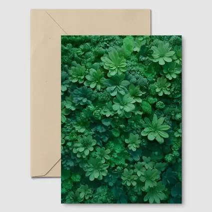 Dense Green Floral Wall Art Nature