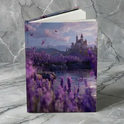 Lavender Fields Castle Butterflies Purple Fantasy