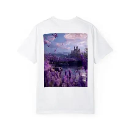 Lavender Fields Castle Butterflies Purple Fantasy