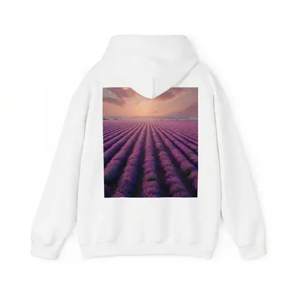 Lavender Field Rows At Sunset Sky