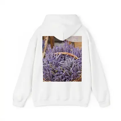 Lavender Bundles in Wicker Basket Market