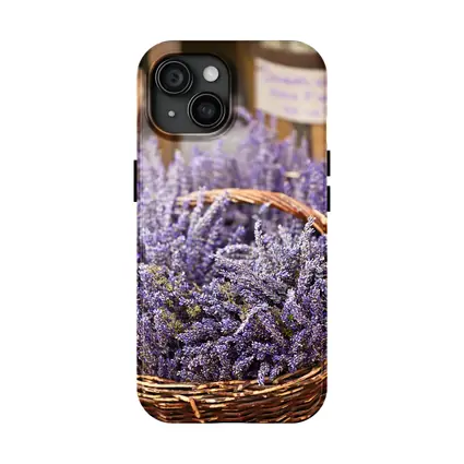 Lavender Bundles in Wicker Basket Market