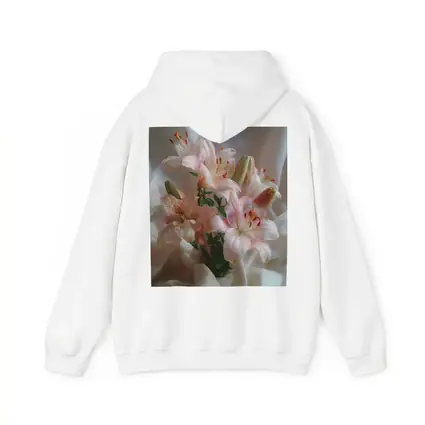 Pink Lily Bouquet on White Silk
