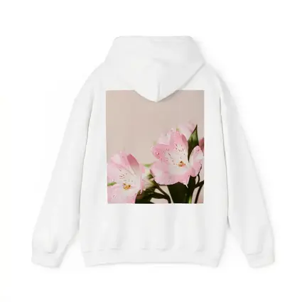 Pink Alstroemeria Flowers Soft Blush Background