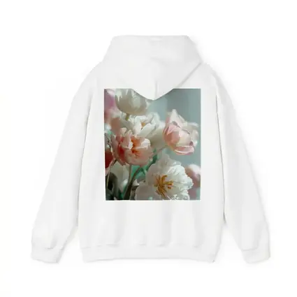 Soft Pink White Tulips Pastel Background