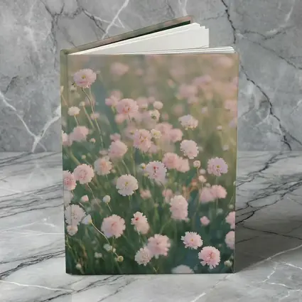 Pink Wildflowers Soft Dreamy Field Background
